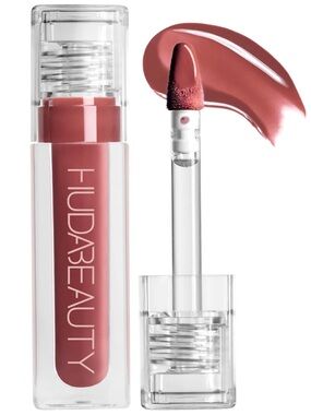 HUDA BEAUTY Faux Filler Shiny Non-Sticky Lip Gloss / BOMBSHELL / Full Size / NEW